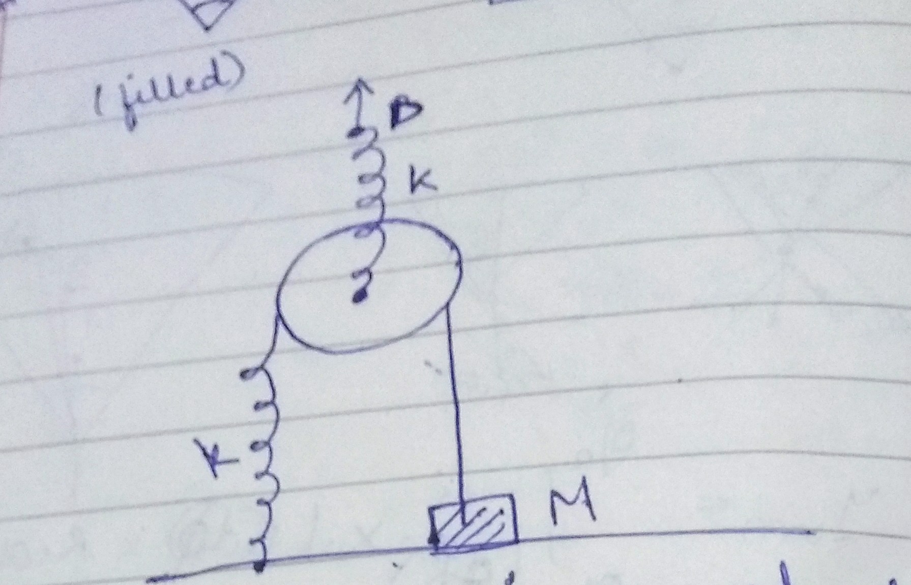 Question image for The point D is moved slowly so that the contact fo